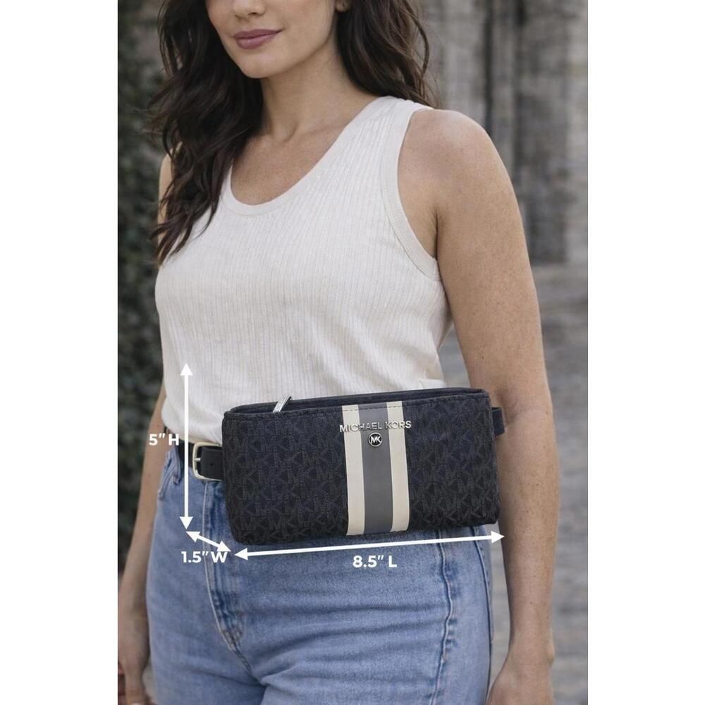 Michael Kors 556203 Jet Set Grey/Black Belt Bag 